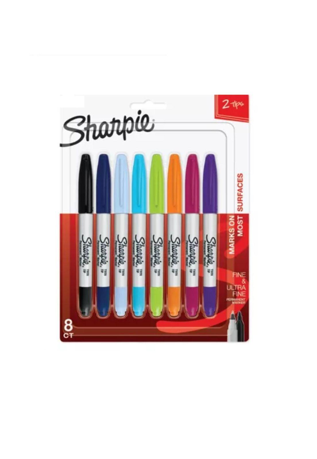 Set 8 marcadores sharpie doble punta multicolor-3