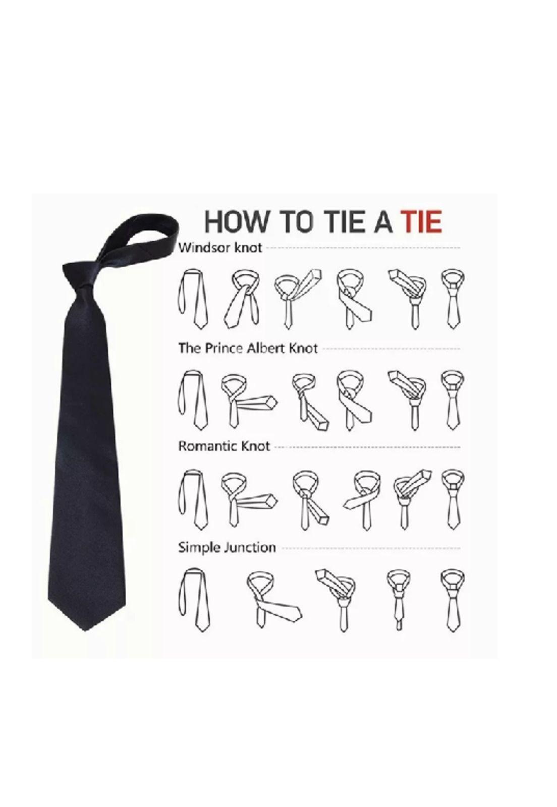 Corbata traje de vestir, negro-3