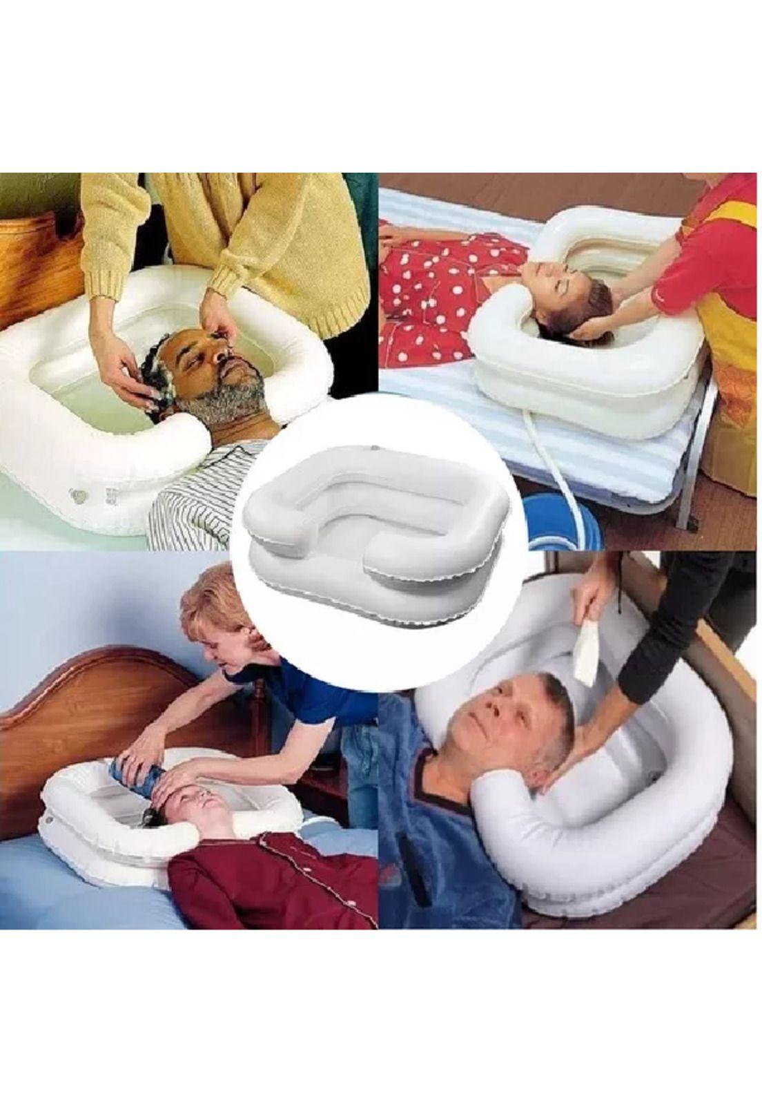 Lavapelo Inflable Portátil para Lavado de Cabello en Cama Peluquería-5