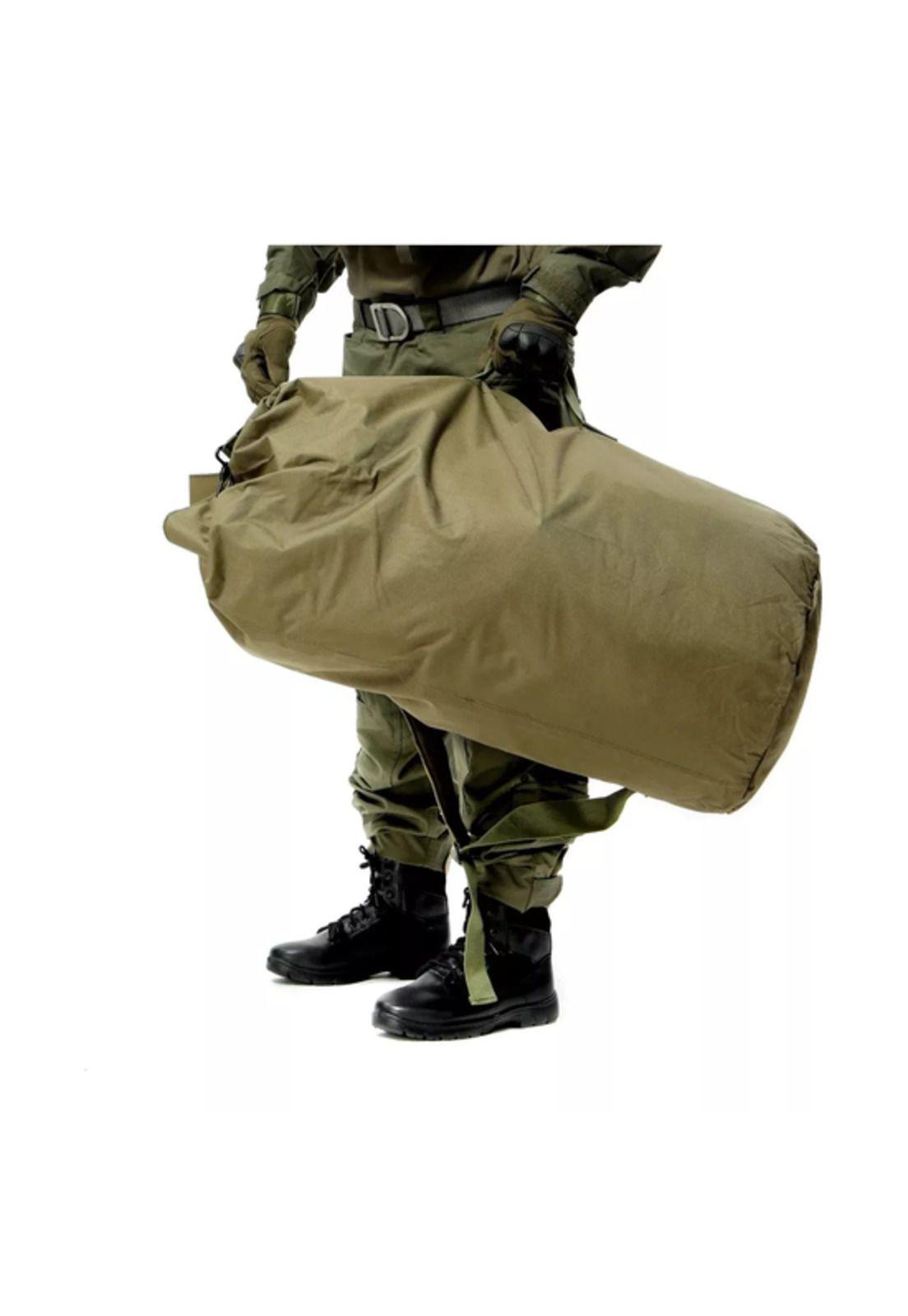 Bolso saco ropero táctico militar camping 90L color café-2