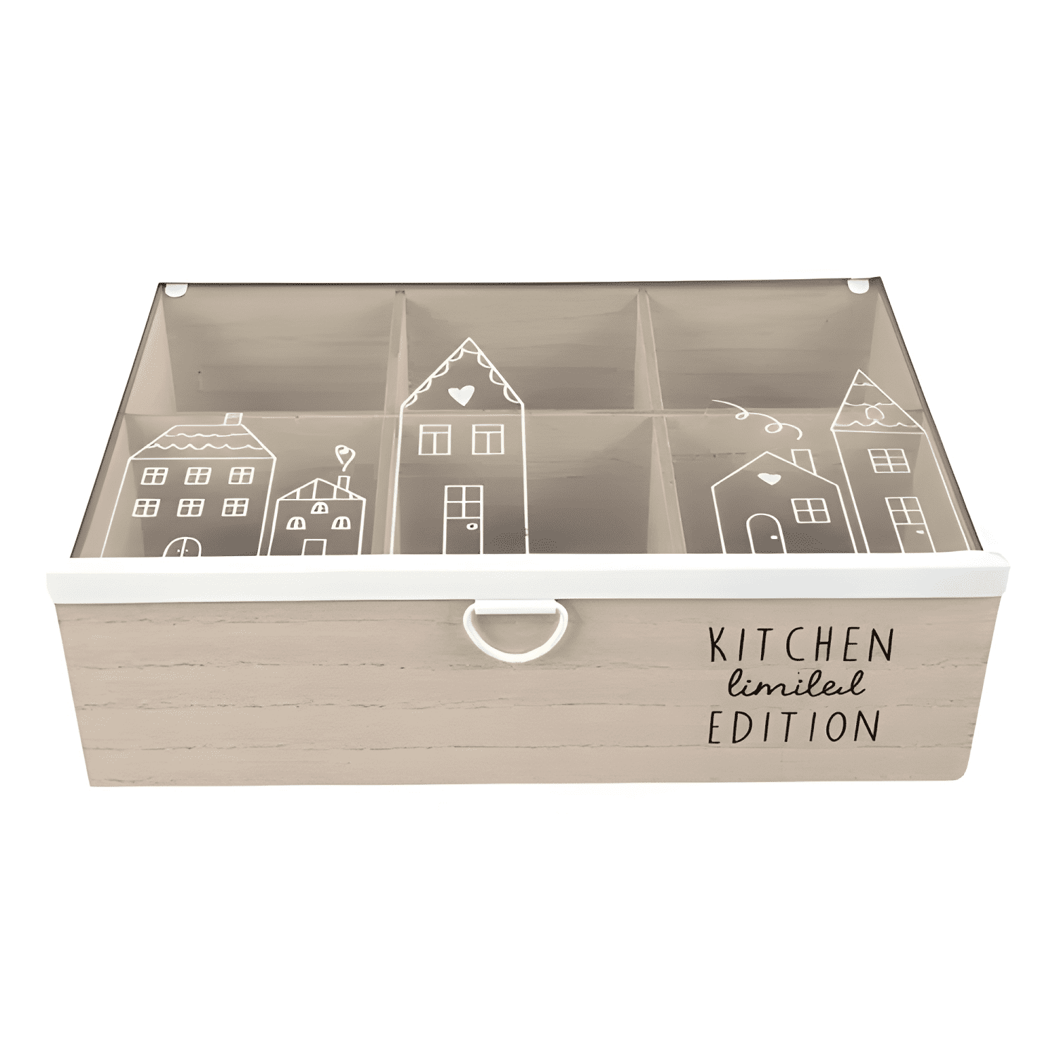 Caja de té City Love 6 divisiones 24x17x7cm-1