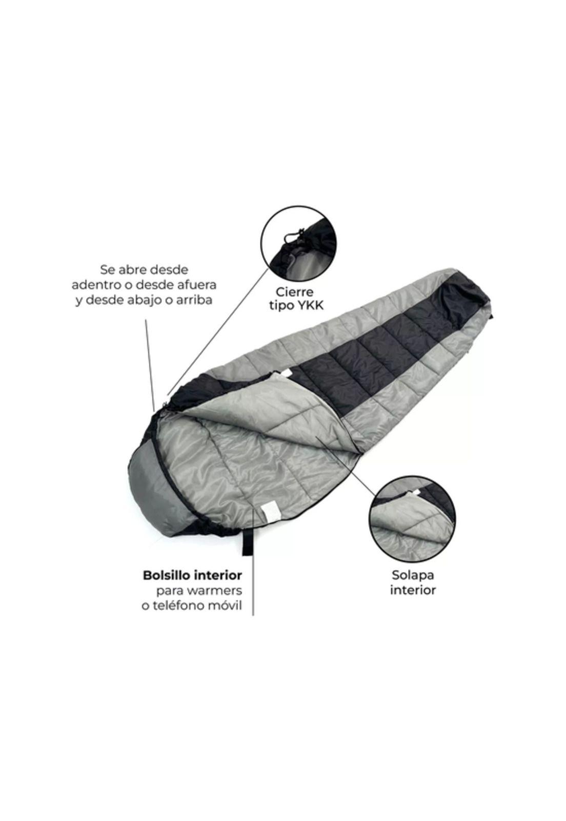 Saco de dormir Kano +5ºC / +15ºC 3 estaciones 1.2 kg gris-6