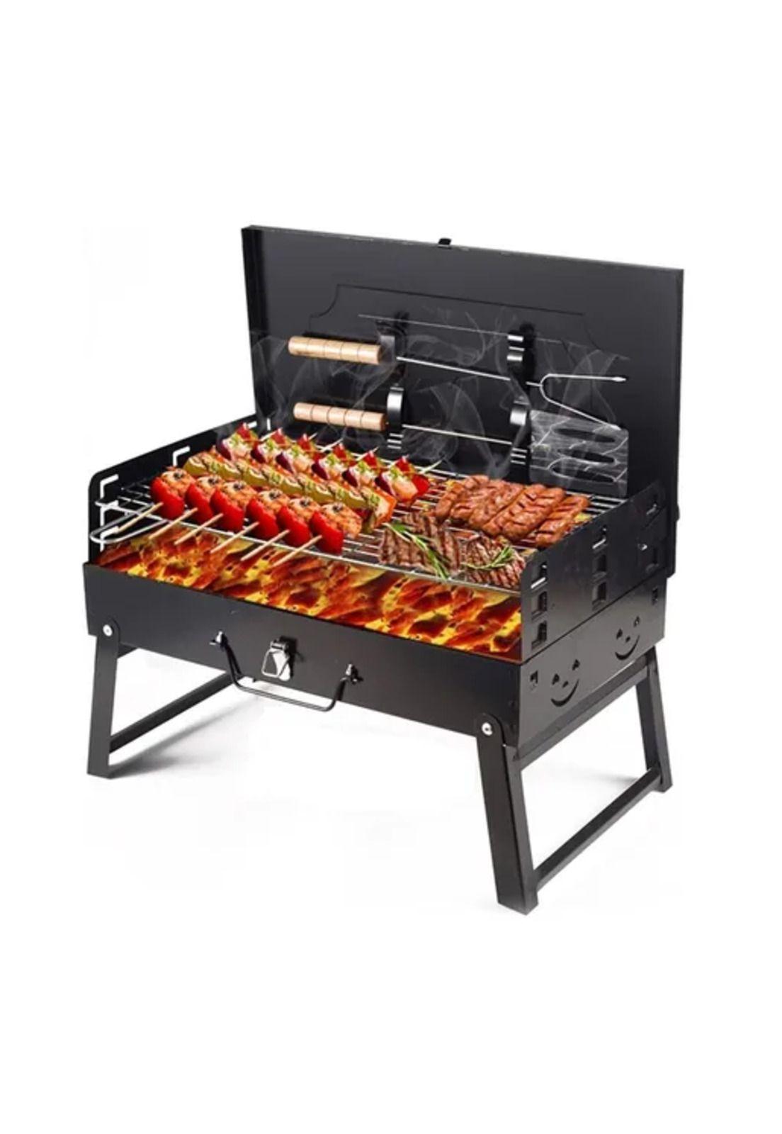 Parrilla asador de carbón plegable mini portátil para aire libre-2