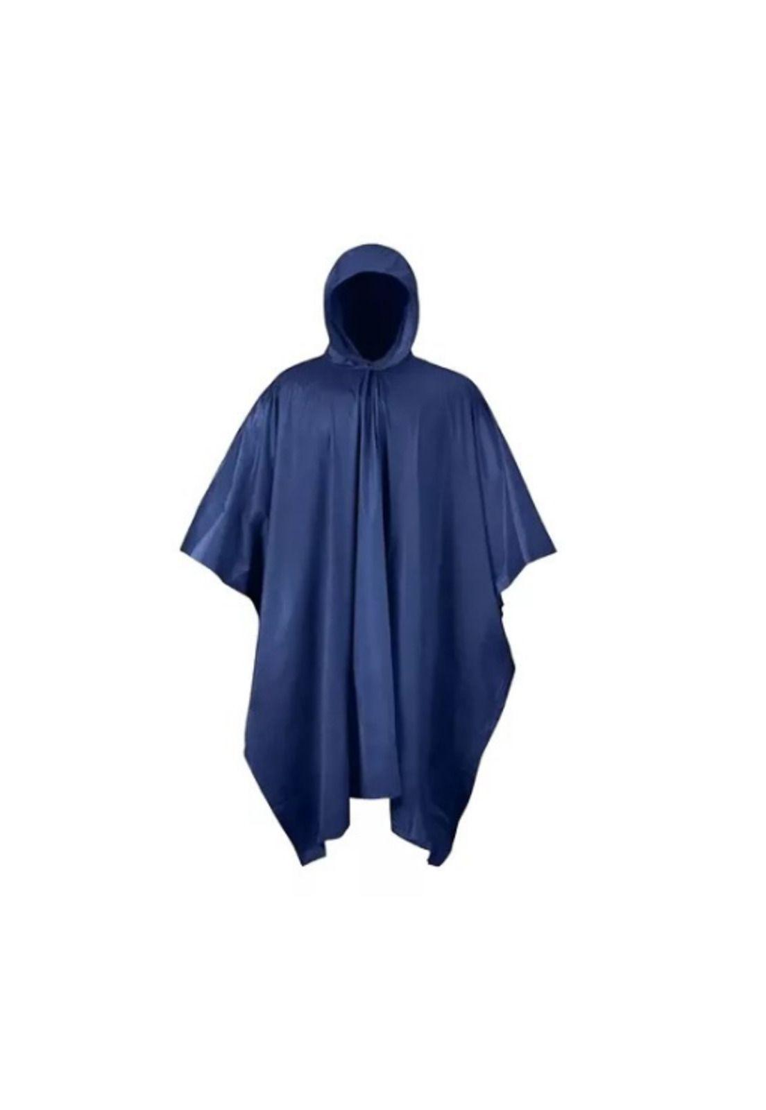 Poncho Impermeable Militar, Poncho para Lluvia, Capa Lluvia Color Azul-0