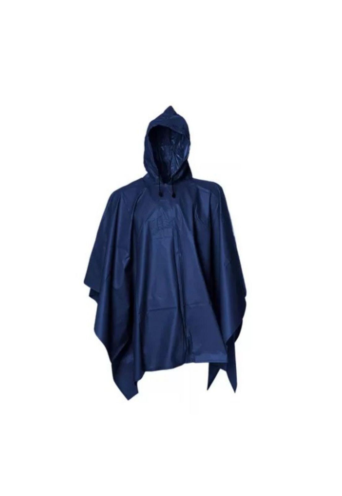 Poncho Impermeable Militar, Poncho para Lluvia, Capa Lluvia Color Azul-1