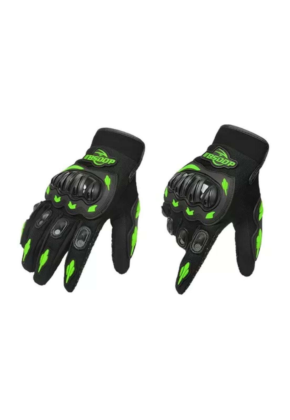 Guantes de moto protección invierno impermeables, talla XL, color verde-2