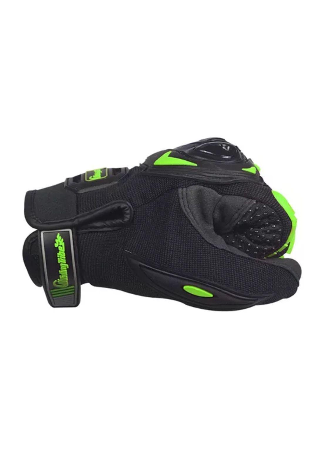 Guantes de moto protección invierno impermeables, talla XL, color verde-3