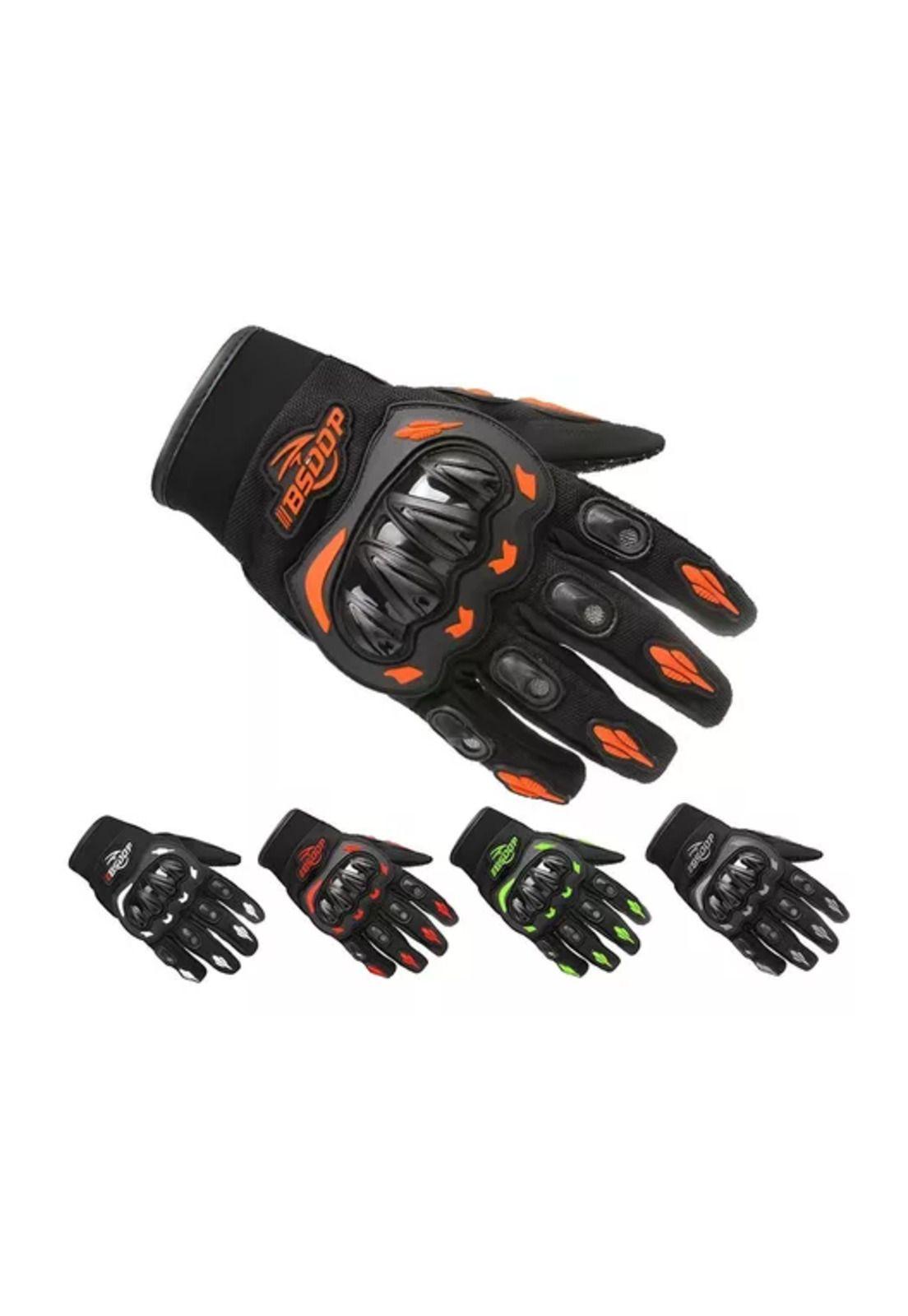 Guantes de moto protección invierno impermeables, talla XL, color verde-5