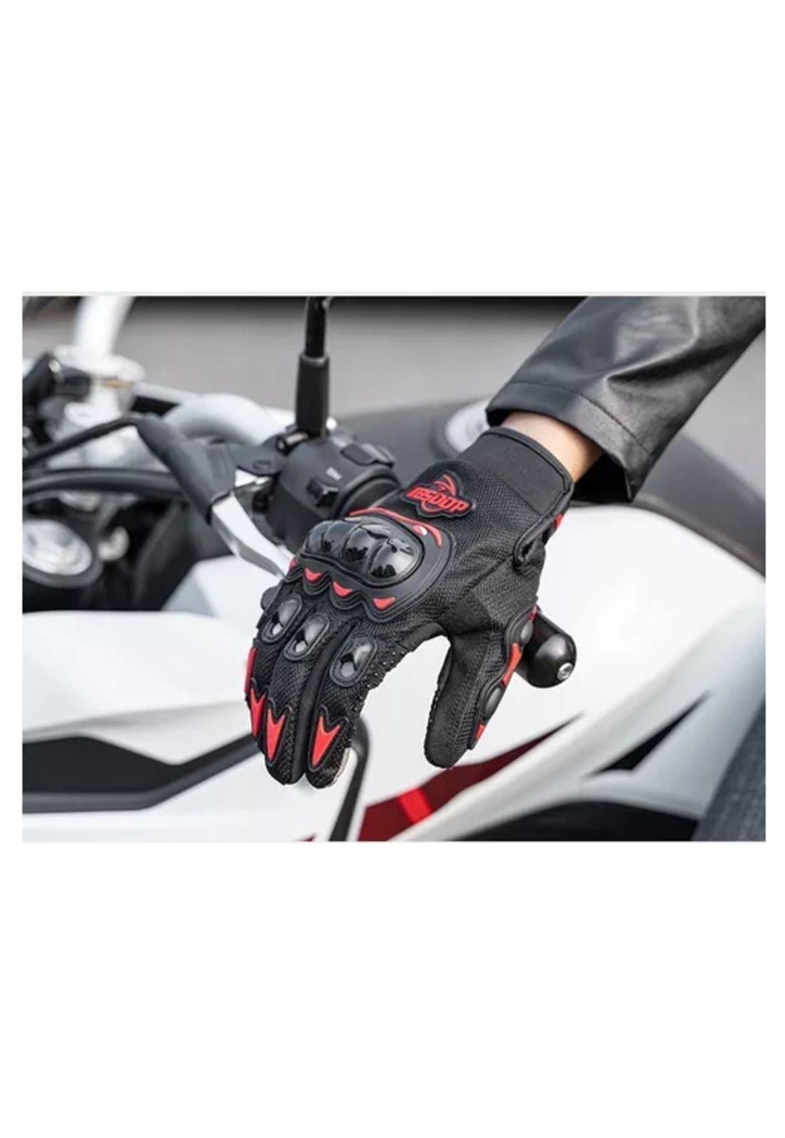 Guantes de moto protección invierno impermeables, talla XL, color verde-6