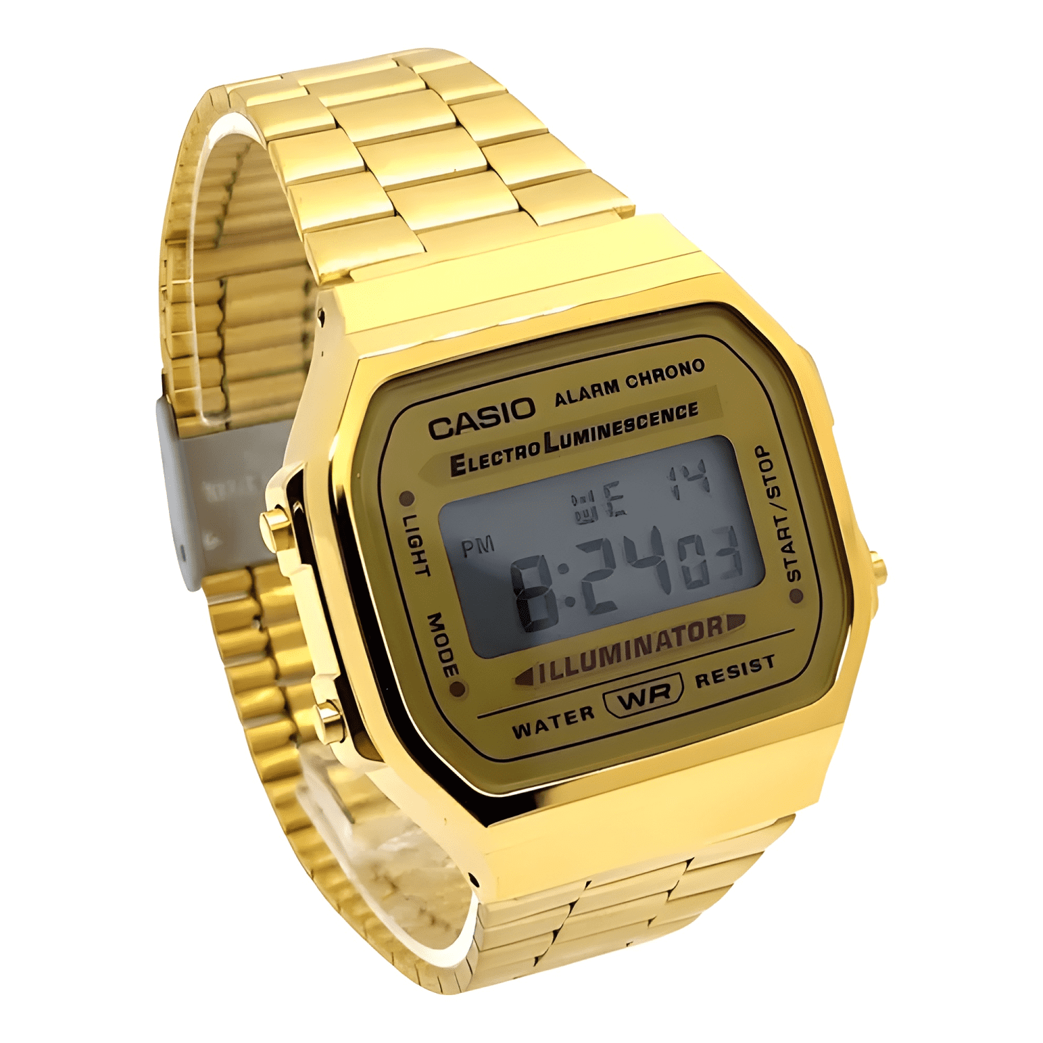 Reloj casio unisex vintage original a-168wg-9 Dorado-3