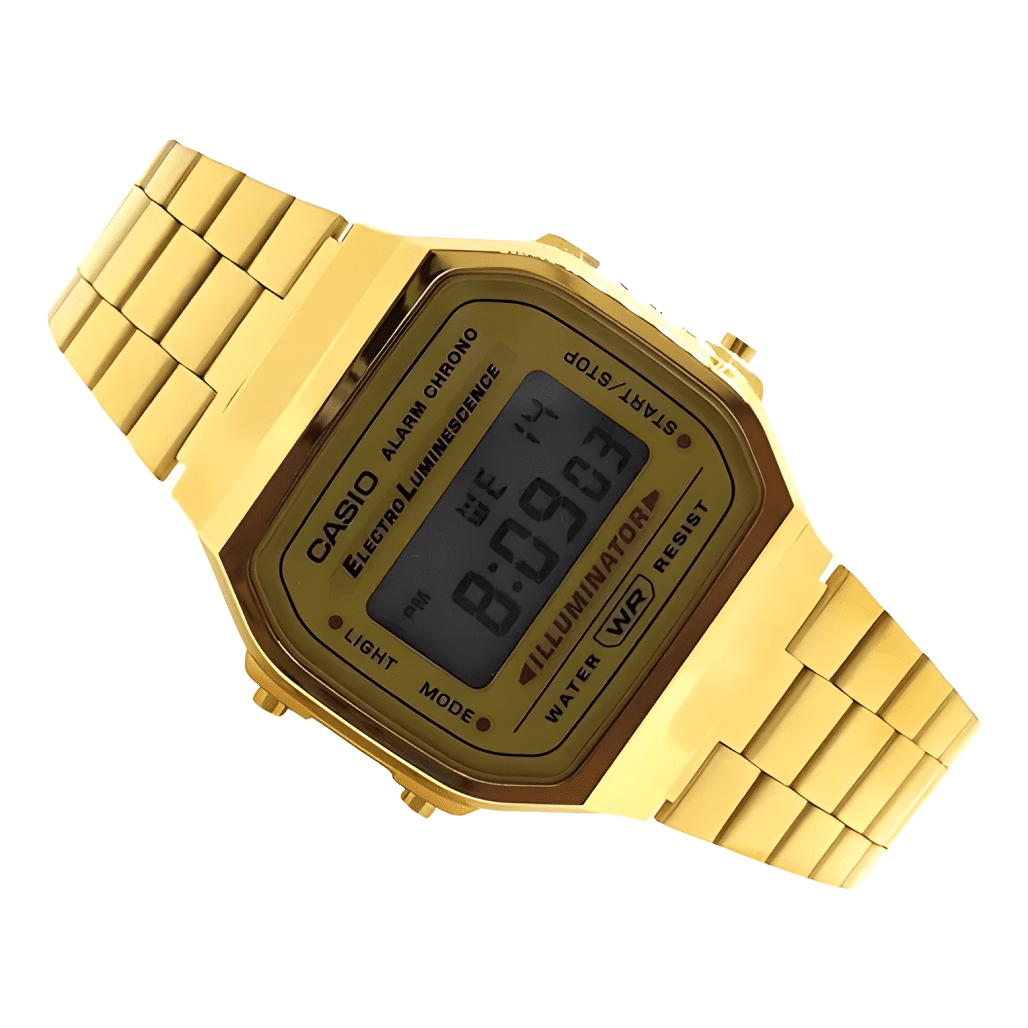 Reloj casio unisex vintage original a-168wg-9 Dorado-4