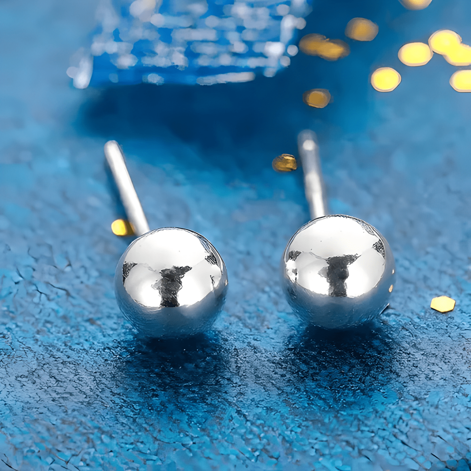 Aros De Plata 925 Perlas Bolitas Plateado-1