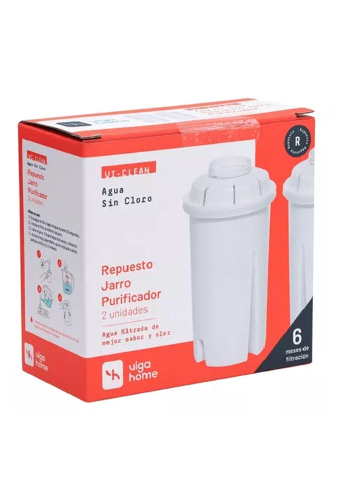 Repuesto filtro jarra agua sin cloro Vigahome blanco-2