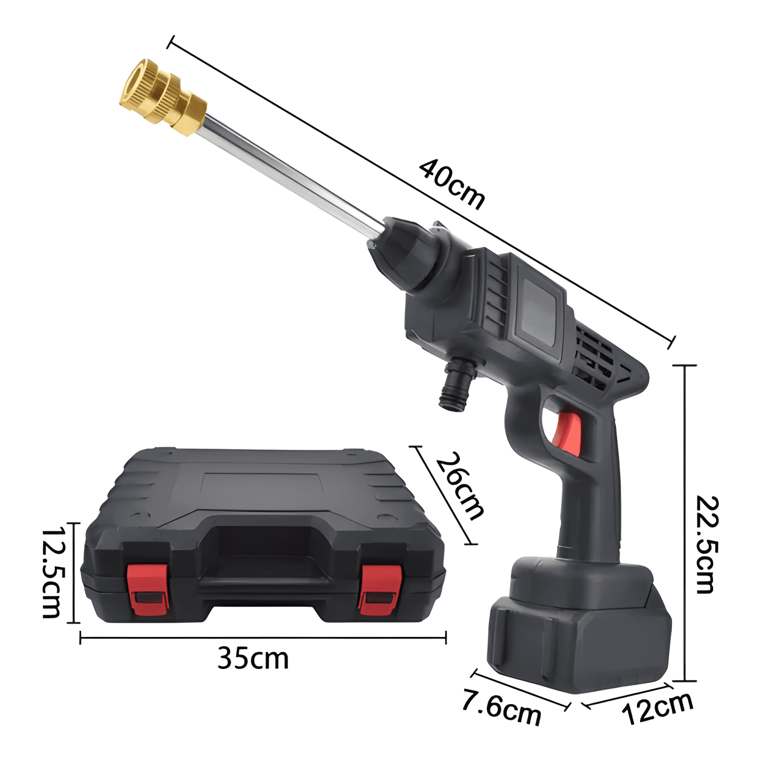 Hidrolavadora portátil 240W batería 30bar incluye accesorios-2
