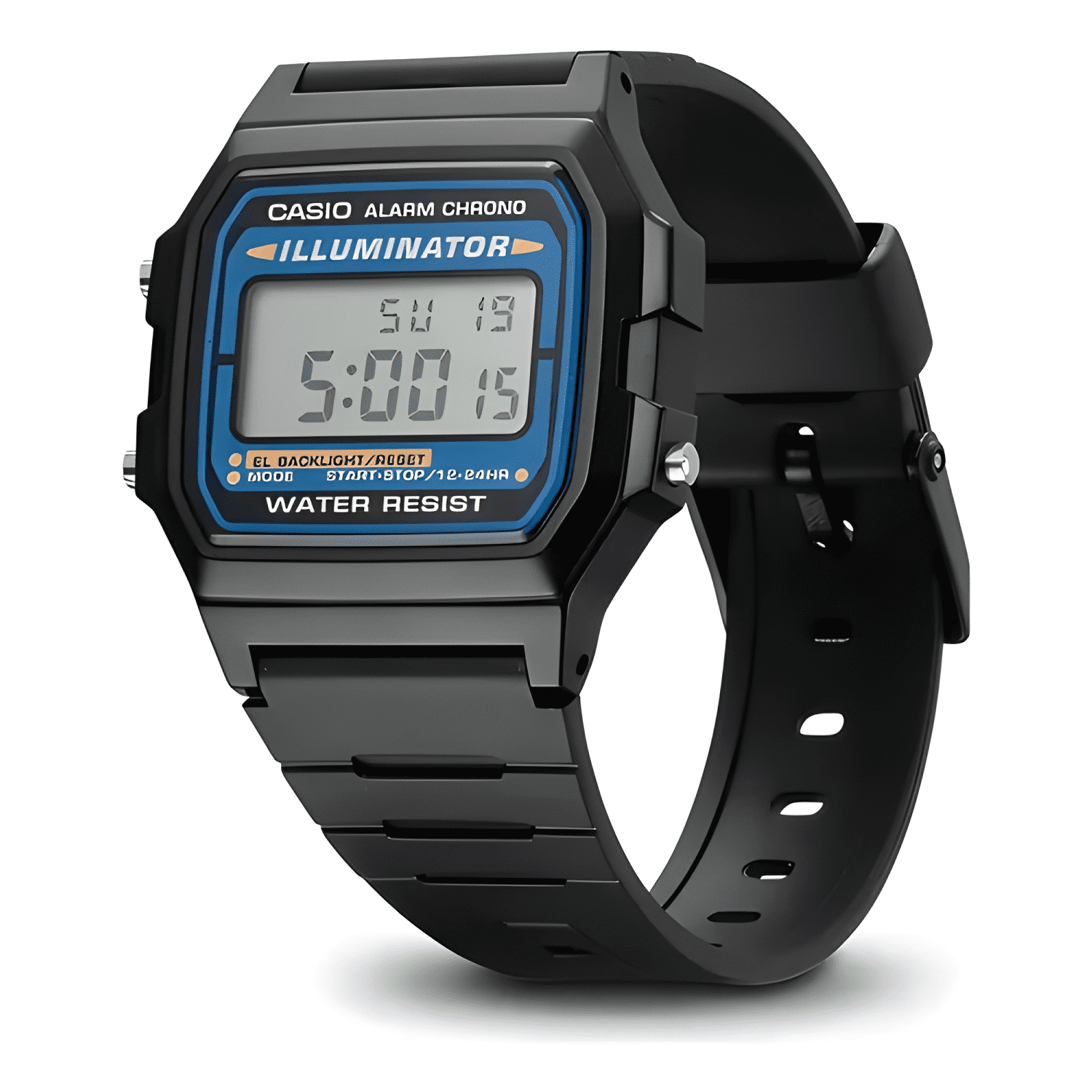 Reloj casio vintage f-105w-1adf / illuminator Negro azul #2-2