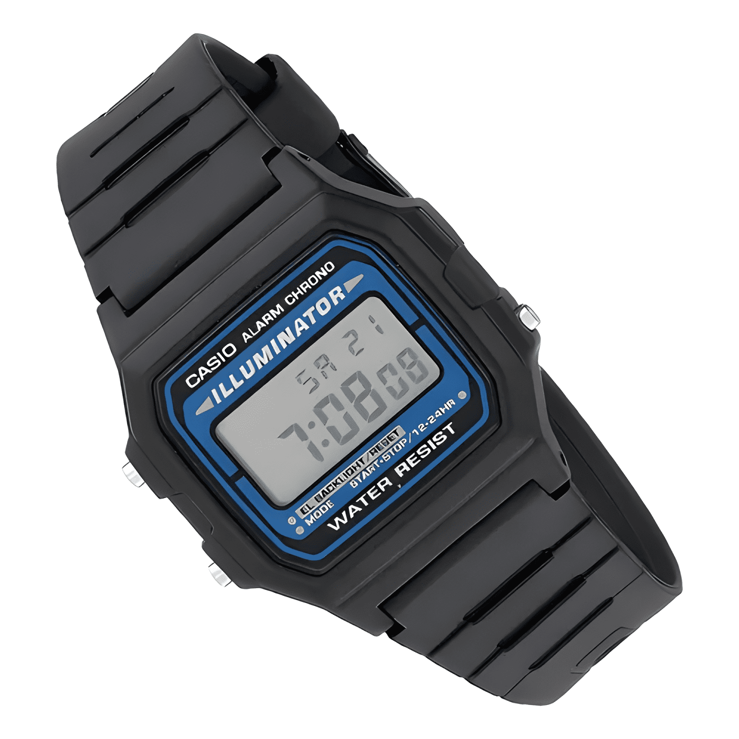 Reloj casio vintage f-105w-1adf / illuminator Negro azul #2-3