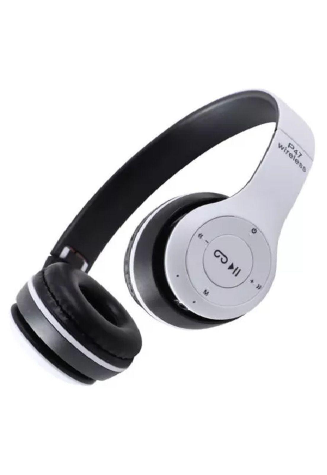 Auriculares plegables inalámbricos P47, para deportes, senderismo y ocio, color blanco-2