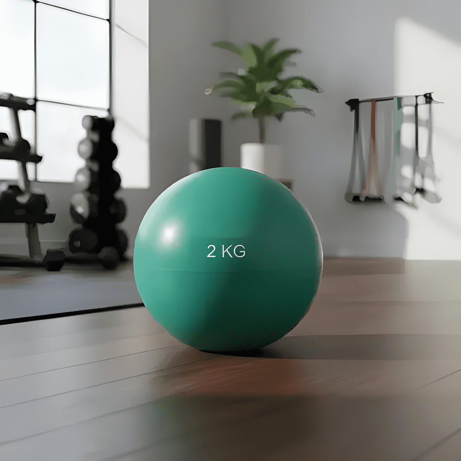 Balon medicinal silicona 2 kilos sin rebote Verde-2