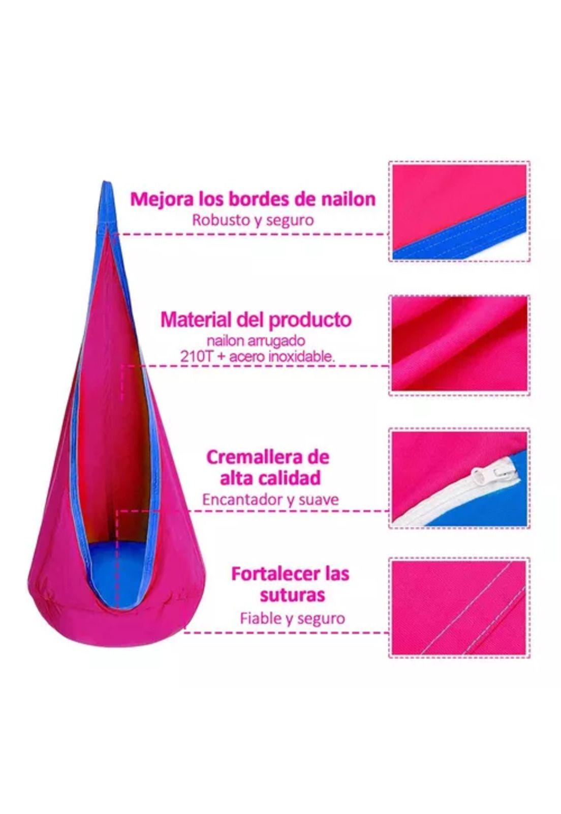 Hamaca columpio sensorial hinchable niños + cojín asiento roja-2