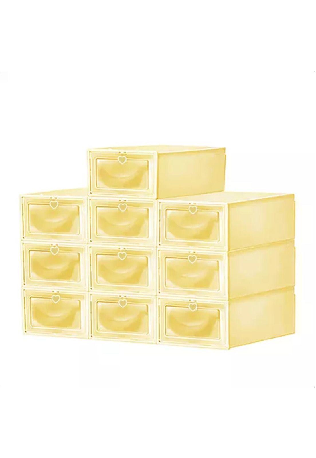 10 piezas zapateras organizadoras amarillas-1