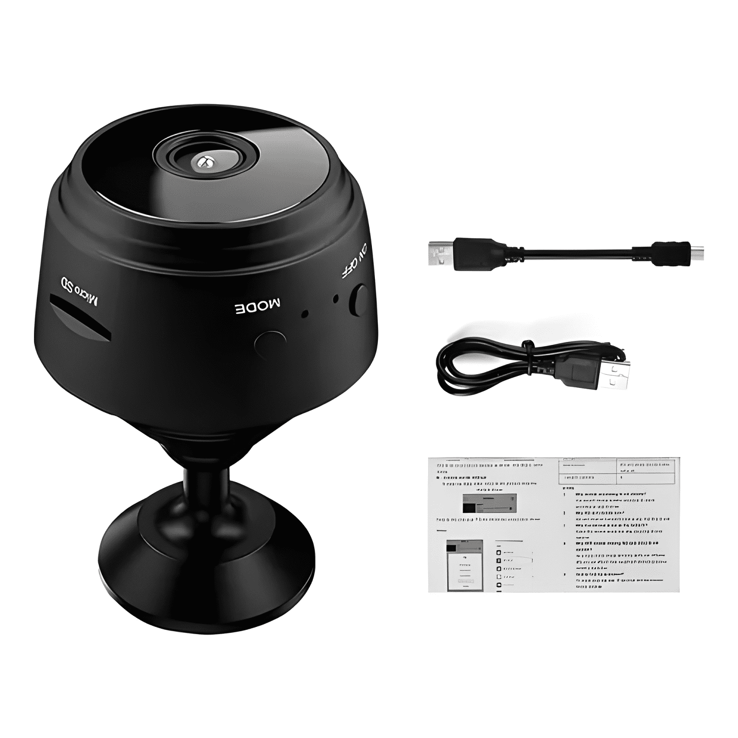 Cámara Espía A9 Mini Wifi de Visión Nocturna con Negro-3