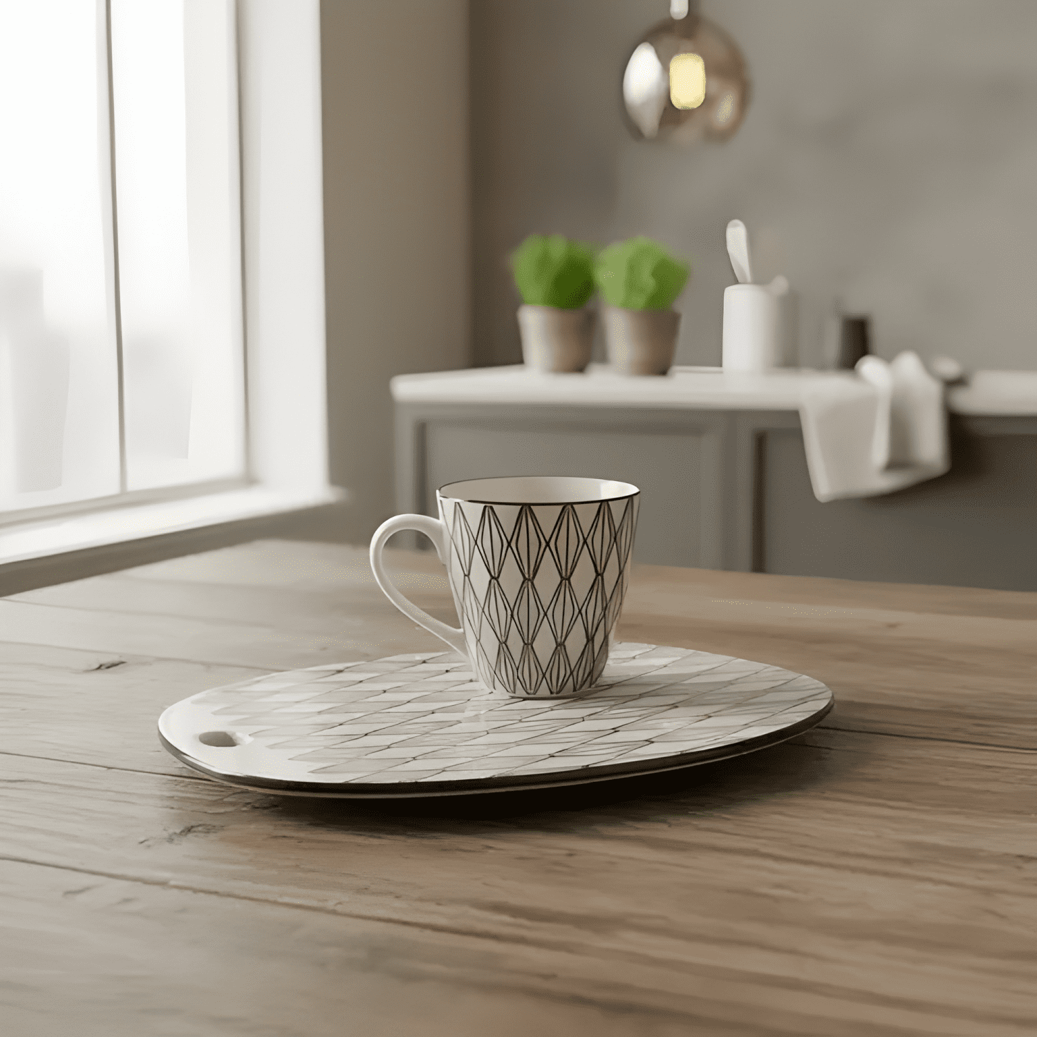 Set de plato y taza de cerámica-0