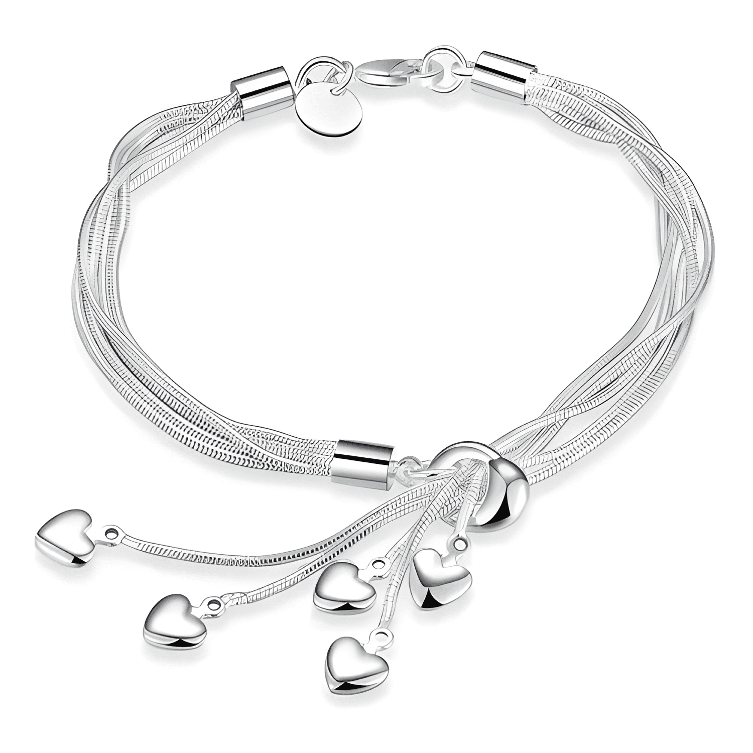 Pulsera mujer esclava brazalete plata 925 elegante #3-0