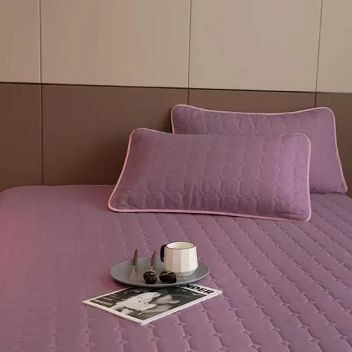 cubrecama quilt 2 plazas bicolor lila rosa-1