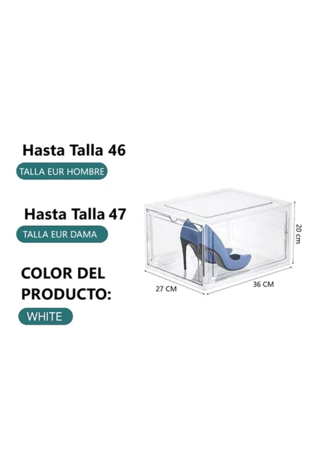Caja organizadora transparente apilable para zapatos-2