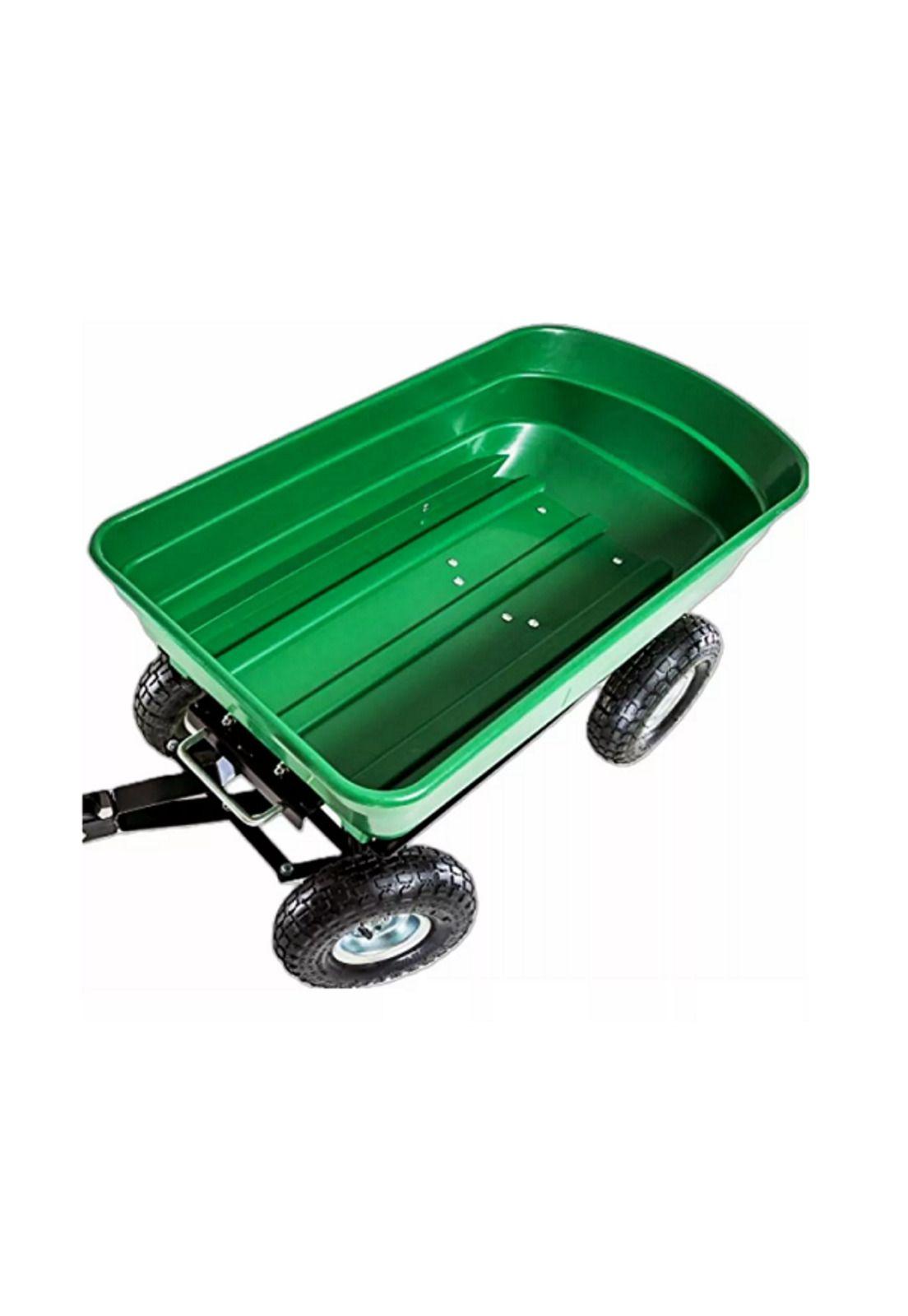 Carro de carga con ruedas plástico color verde-2