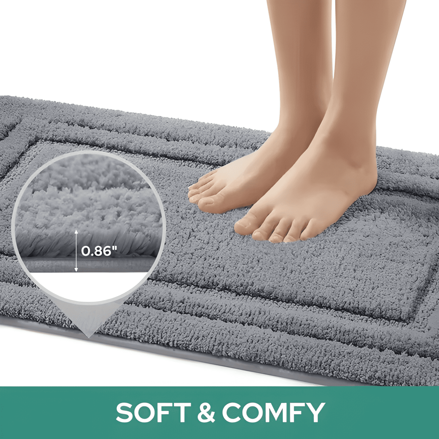 Alfombra Baño Microfibra Bajada Ducha Absorbente Colores-3