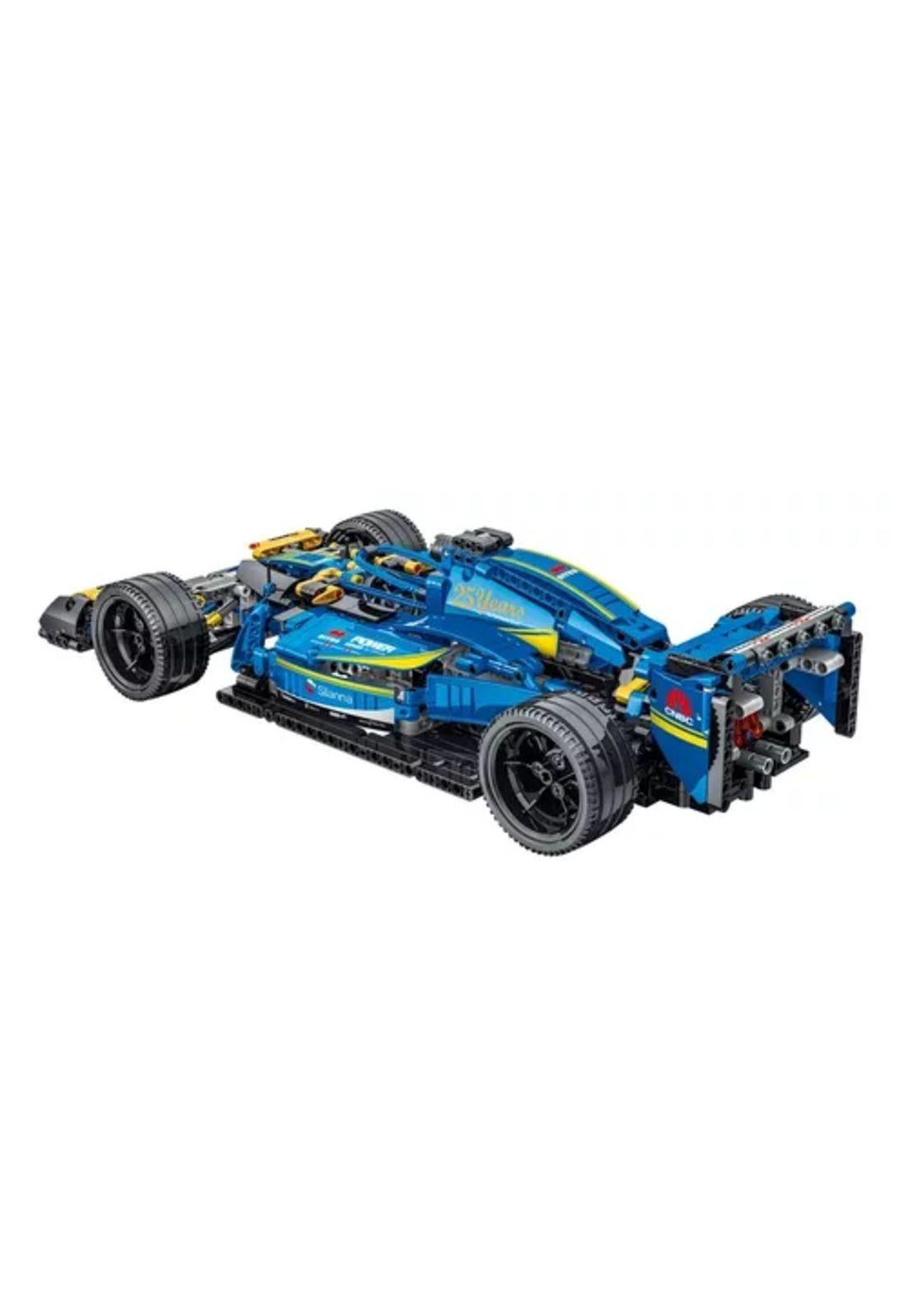 Fórmula 1 F1 bloques de construcción azules-4