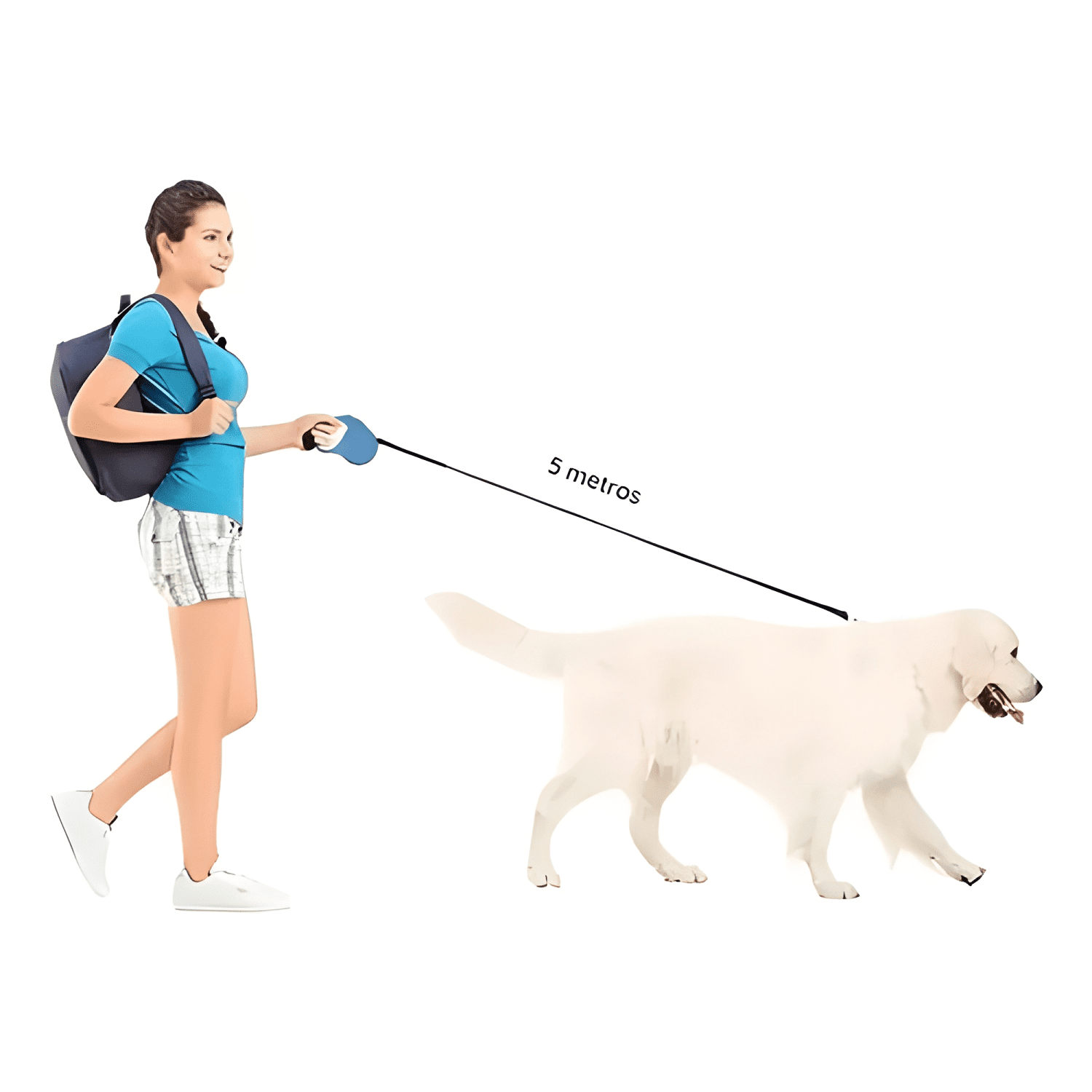 Correa retractril automatica paseo perro mascotas 5 metros-2