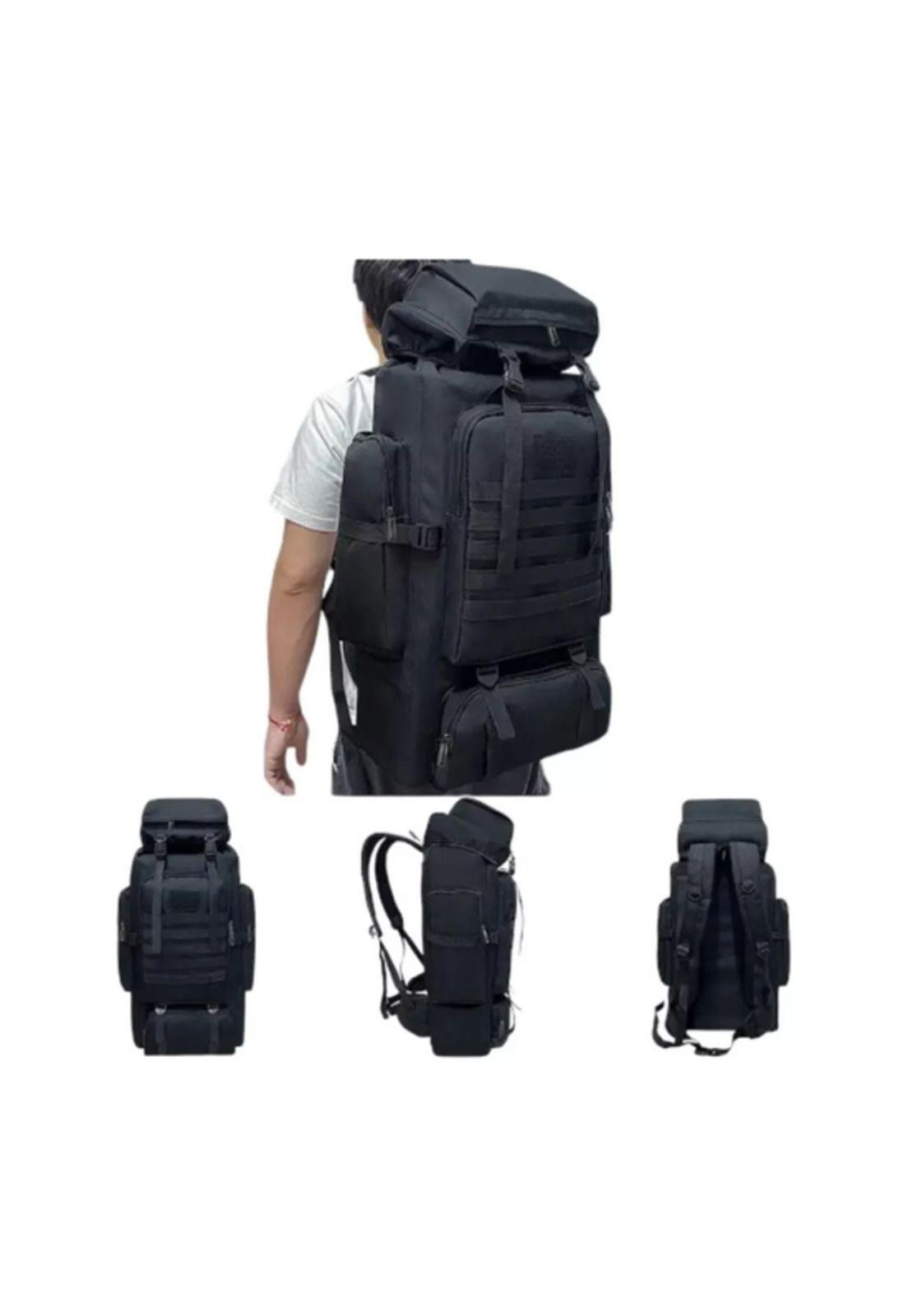 Mochila de campaña 80L color negro-4