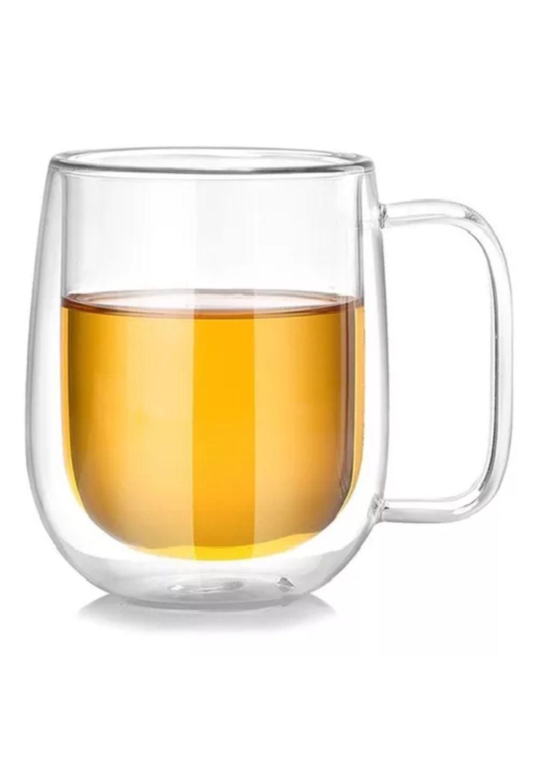 Pack de 2 tazas de doble pared, vidrio, 250 ml, para café, té, capuchino-5