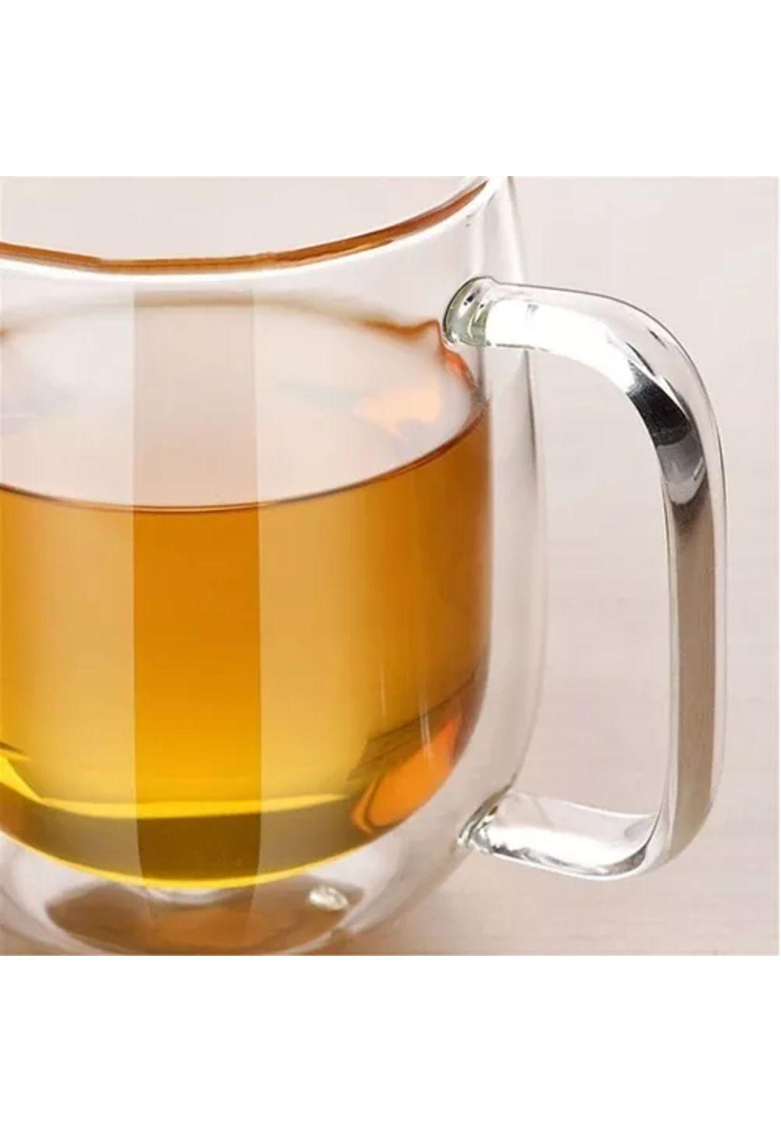 Pack de 2 tazas de doble pared, vidrio, 250 ml, para café, té, capuchino-7