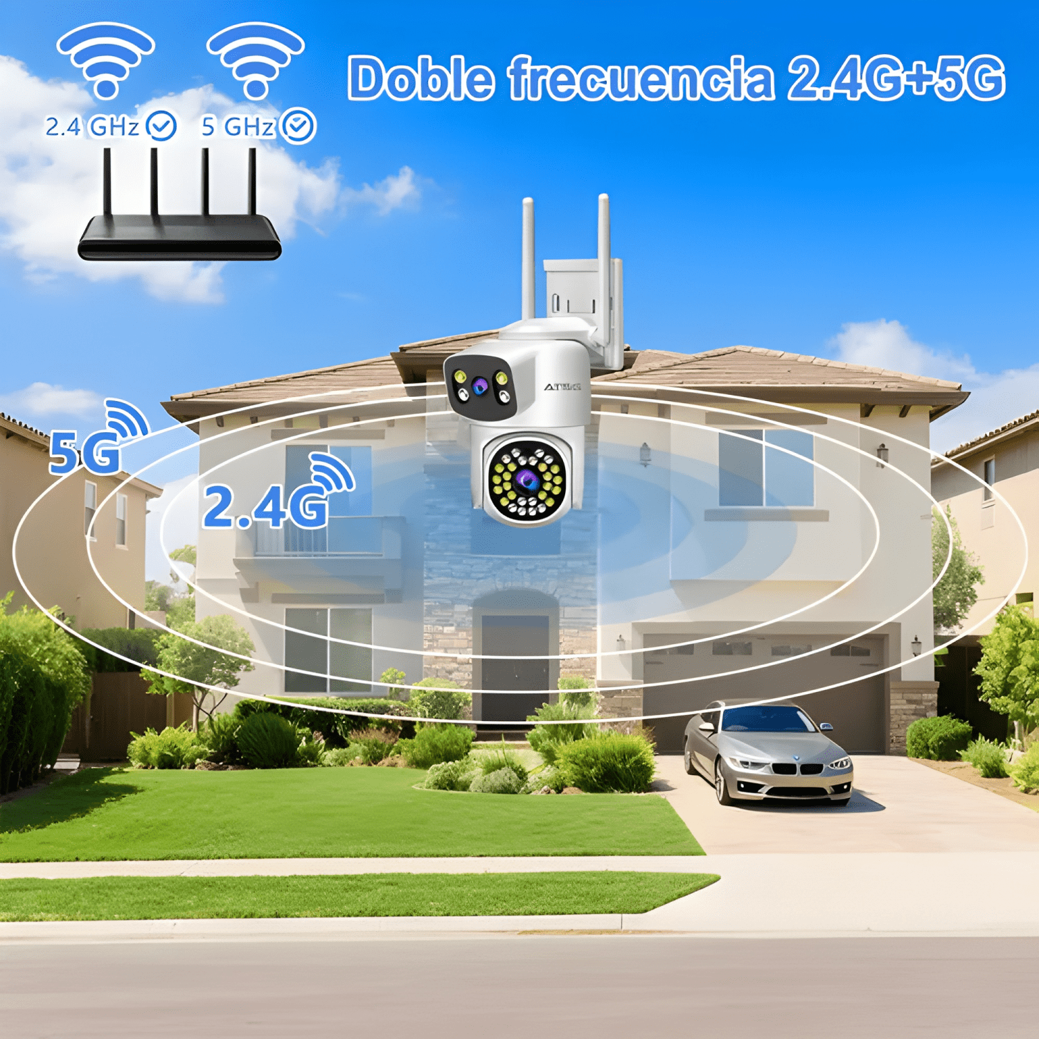 Atsg® 12mp Dual Lente Ptz Cámara de Seguridad 2.4/5ghz Wifi6-3