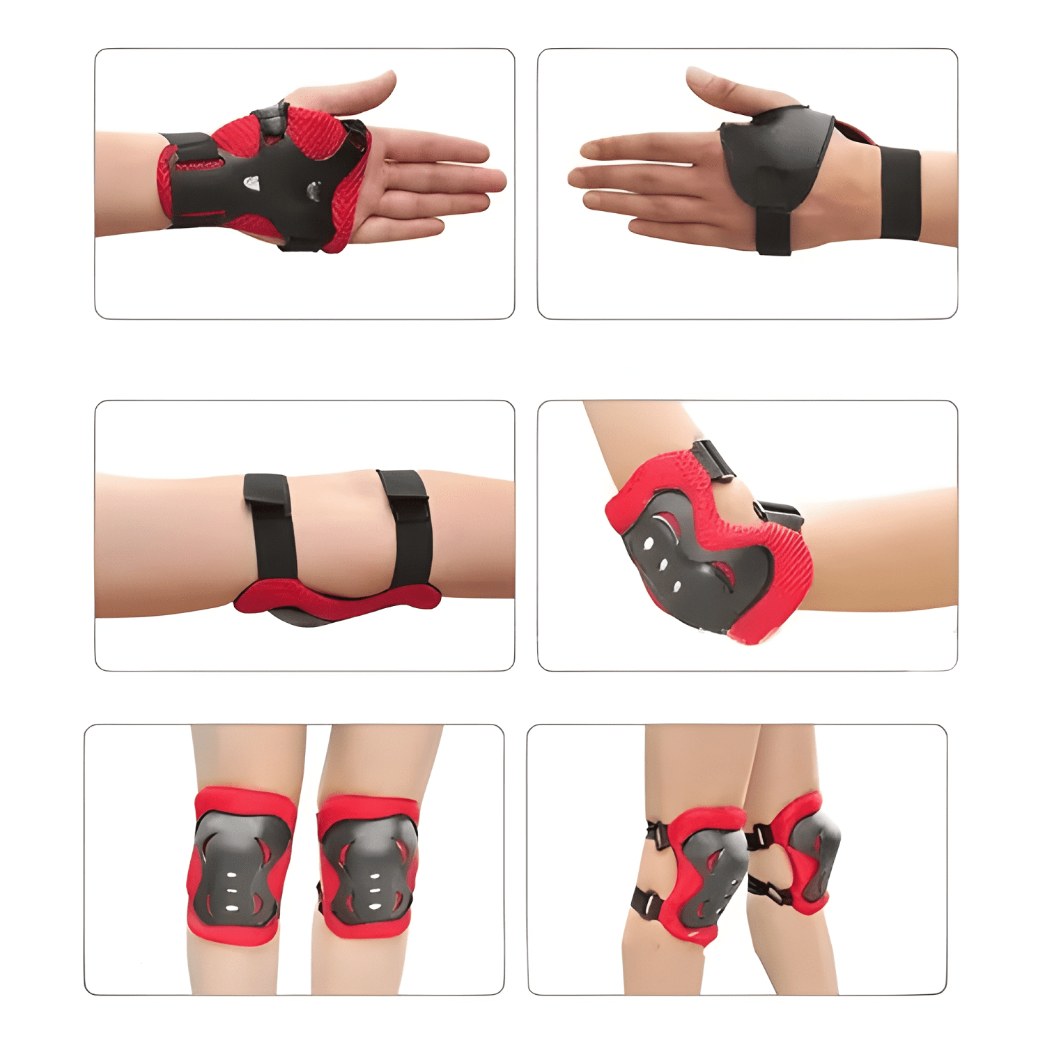 Kit protección de patín con casco niño rodillera codera-2