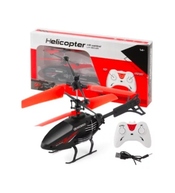 Helicóptero volador mini dron control remoto rojo-2