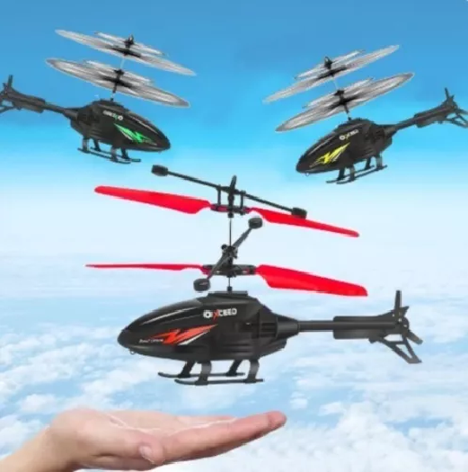 Helicóptero volador mini dron control remoto rojo-3