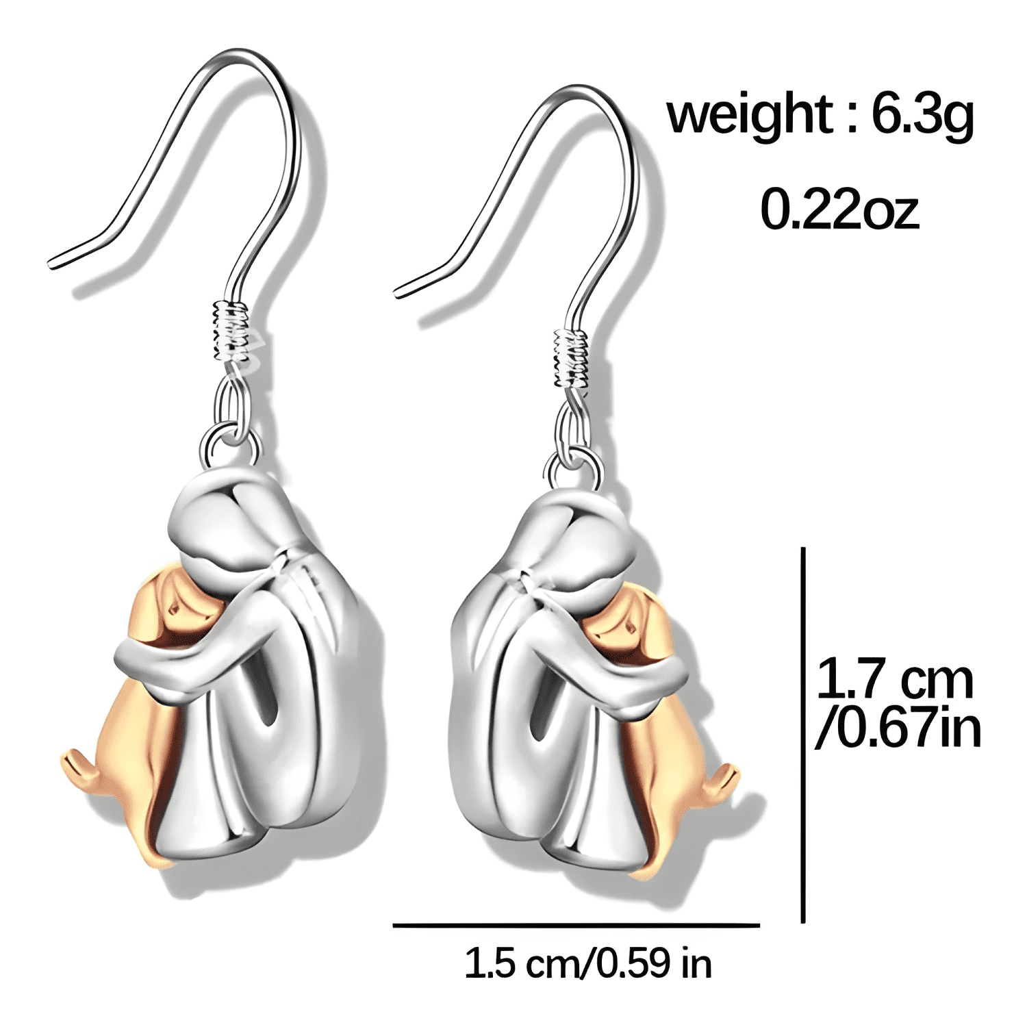 Aros Mujer Perro Pendientes Plata 925 Joya Mujer Regalo #4-2