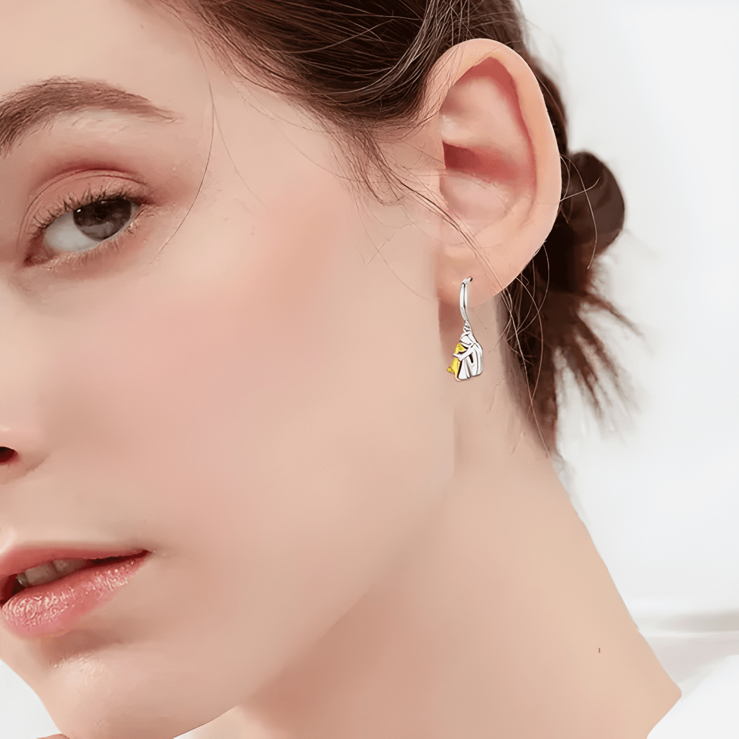 Aros Mujer Perro Pendientes Plata 925 Joya Mujer Regalo #4-3