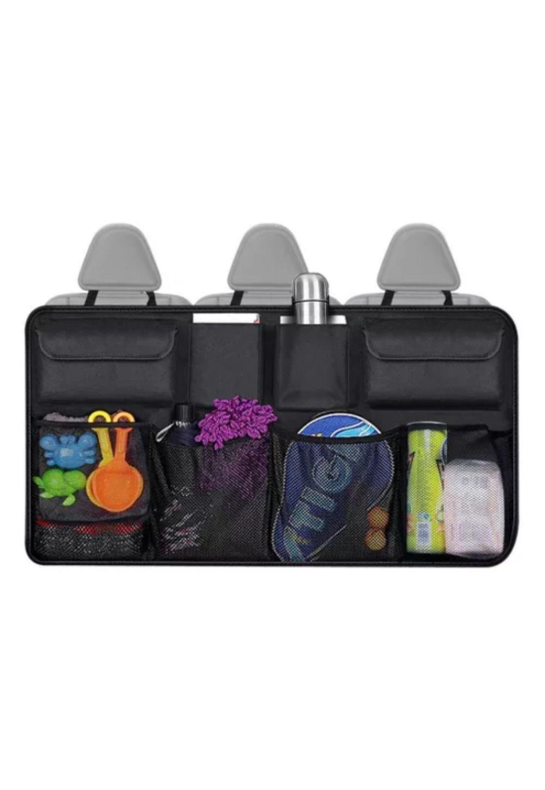 Organizador maletero coche asiento trasero colgante bolsa negro-1