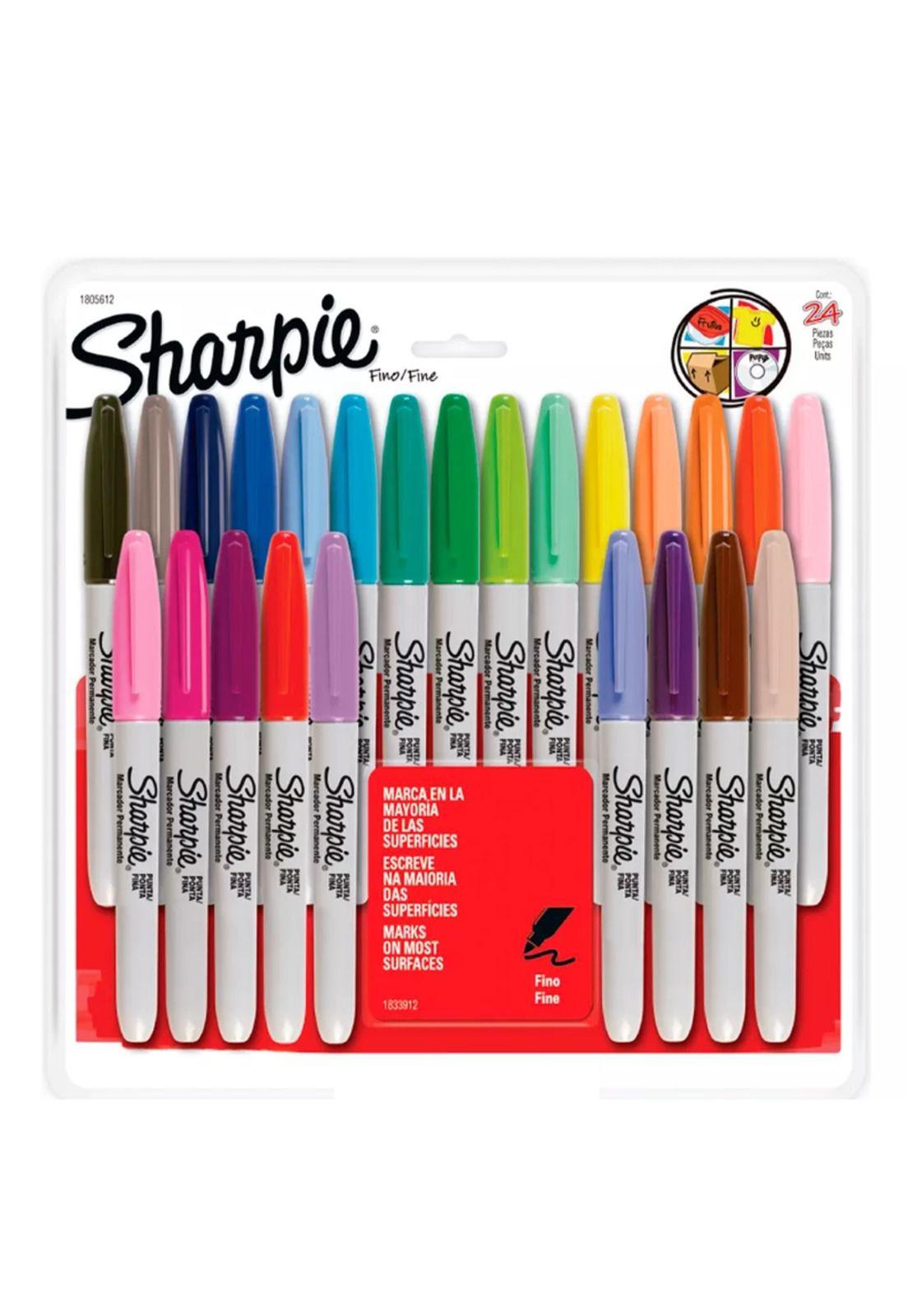 Set 24 marcadores sharpie punta fina multicolor-2