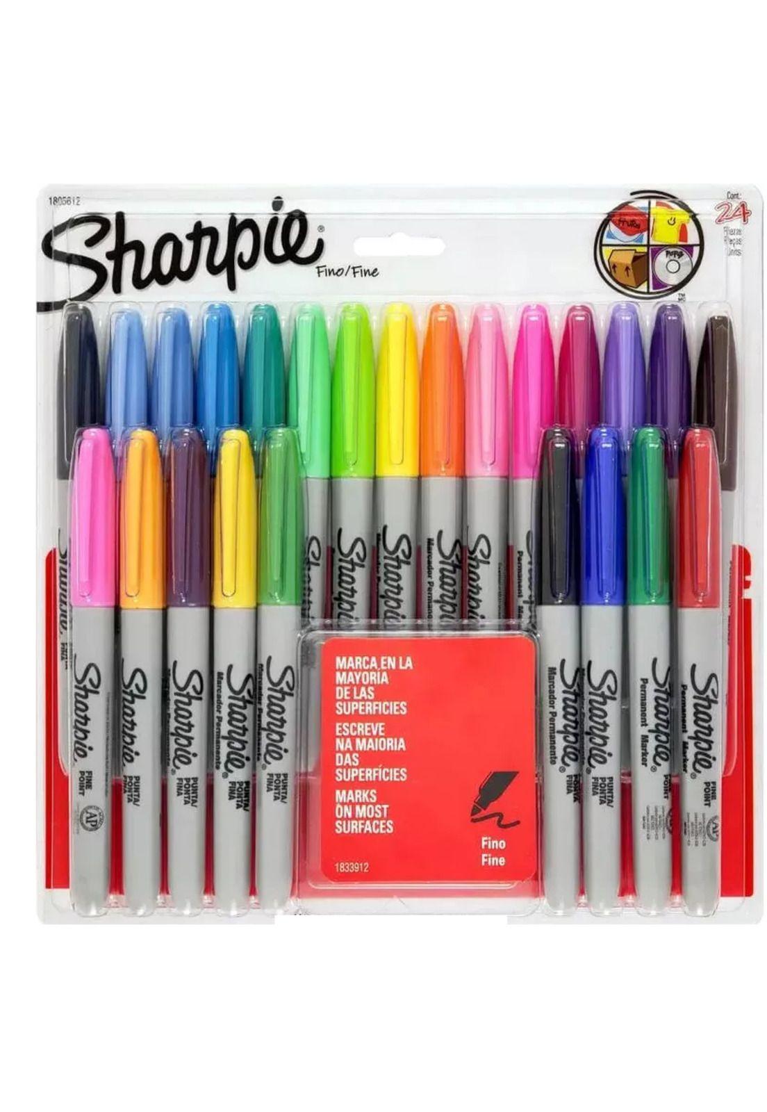 Set 24 marcadores sharpie punta fina multicolor-3