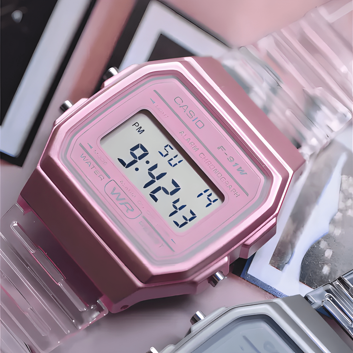 Reloj casio f91ws skeleton unisex vintage colores #2-4