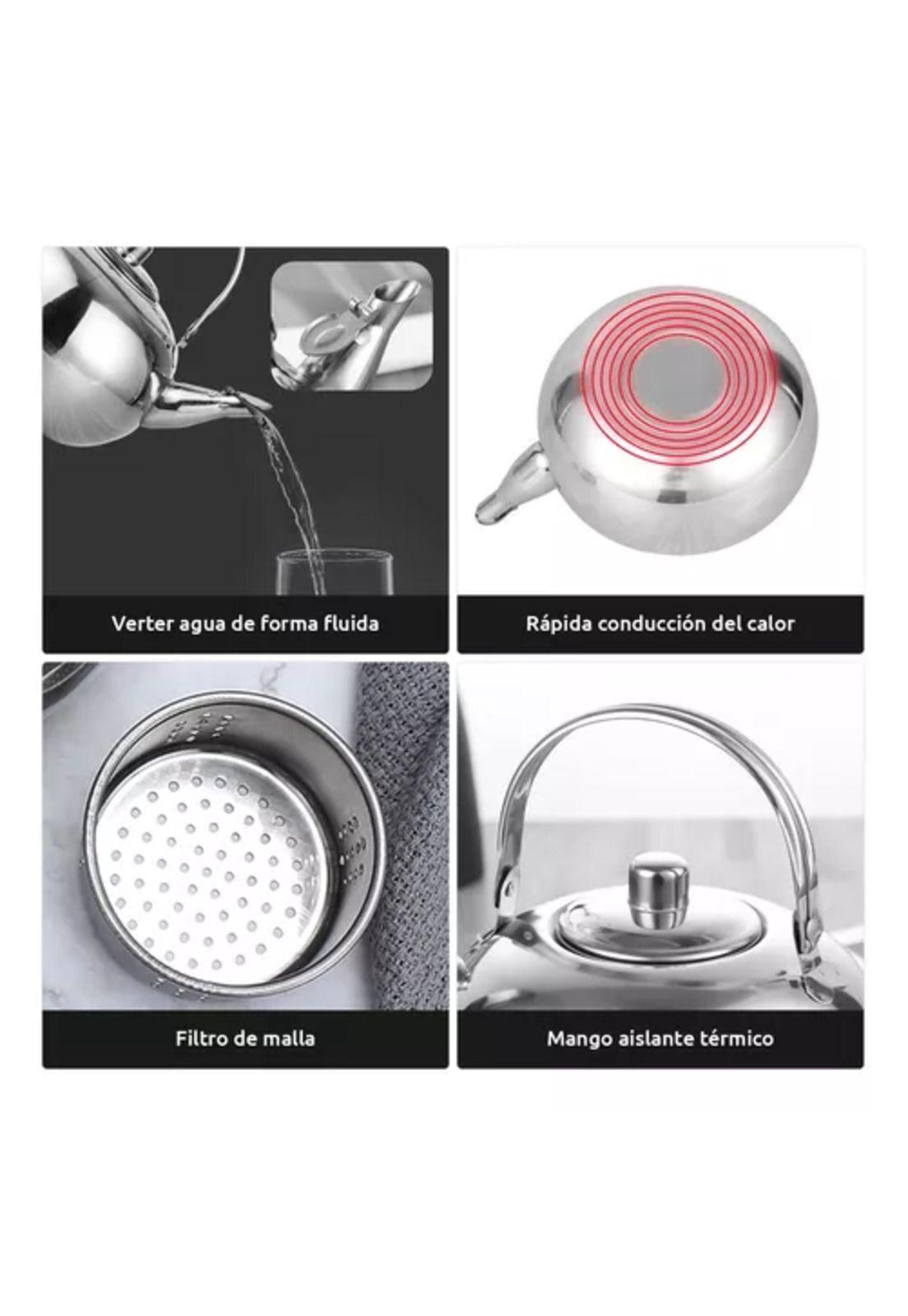 Chef Choice, tetera de acero inoxidable de 900 ml con infusor-2