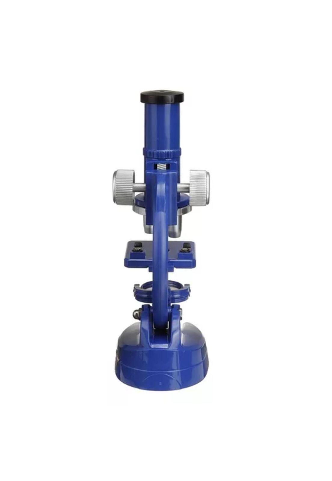 Microscopio para estudiantes principiantes, con accesorios, color azul-5