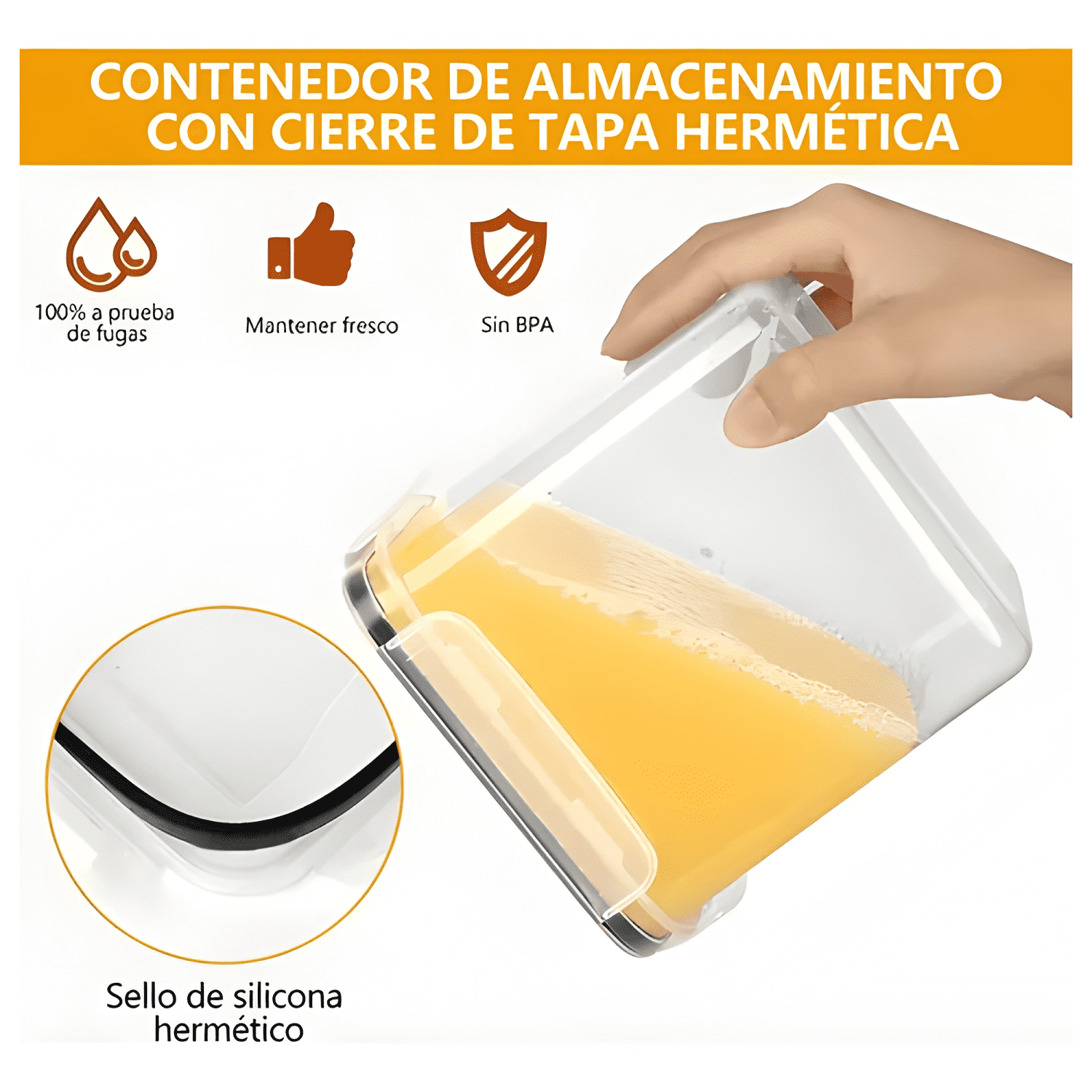 Juego de 28 recipientes herméticos de almacenamiento #2-1