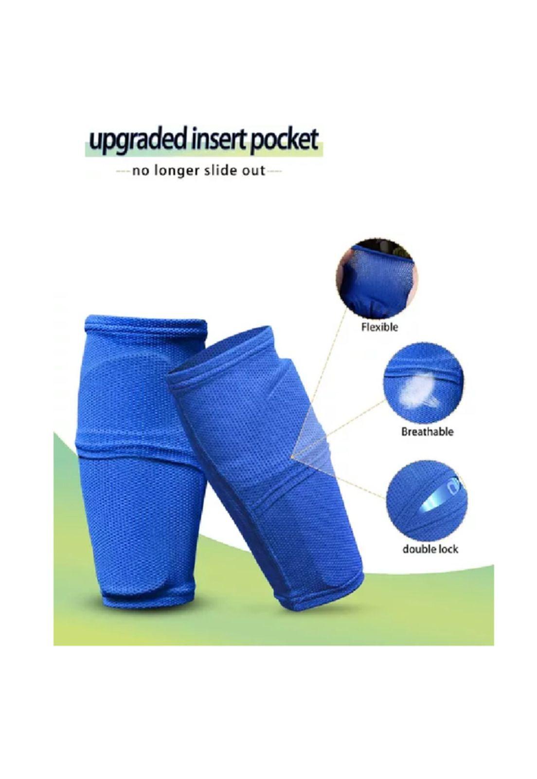 Canilleras de fútbol para niños-adultos talla L azul-3